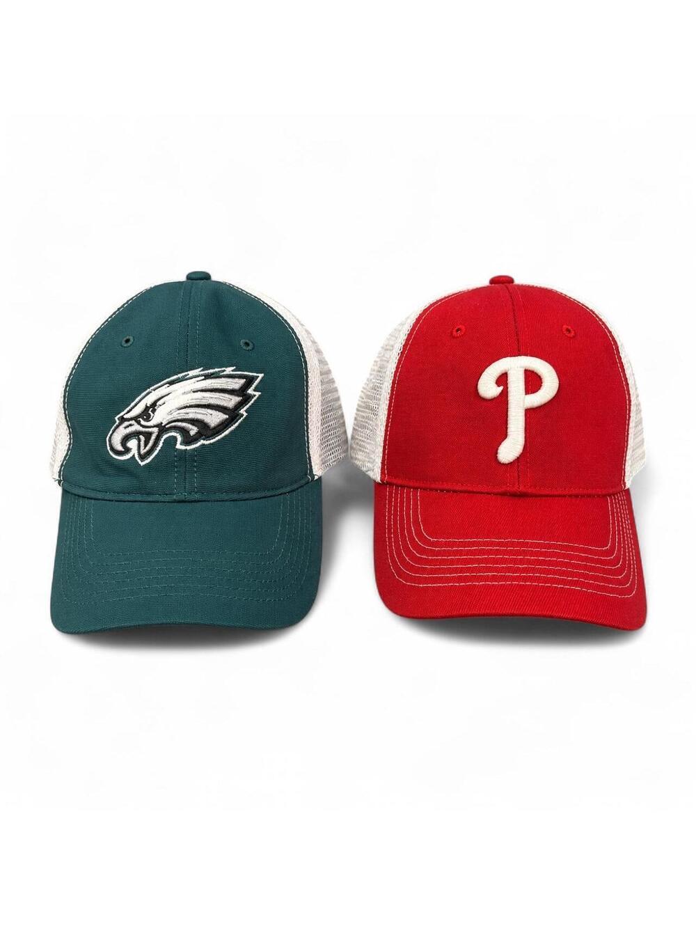 Beautiful NFL Philadelphia Eagles and Vintage MLB Phillies baseball cap bundle